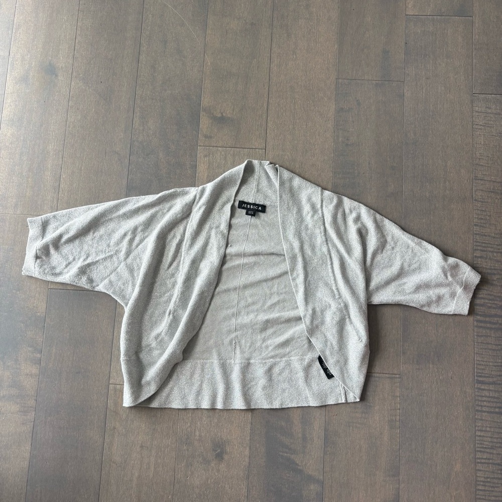 Y2K Shimmer Grey Bolero